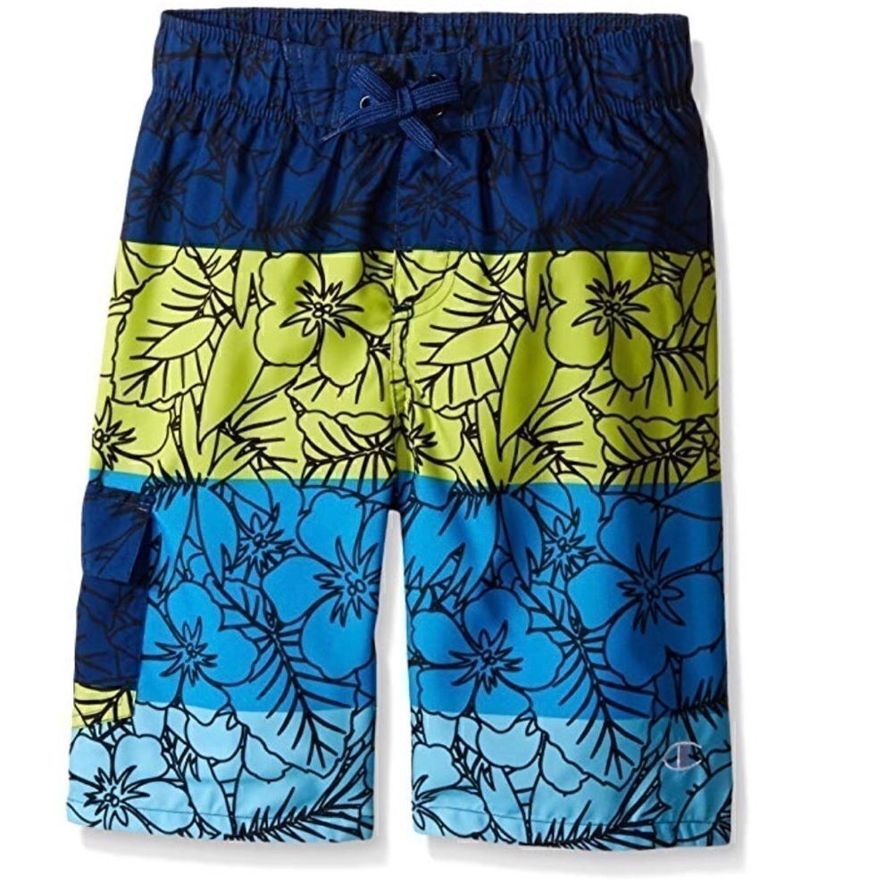 Boys' Hibiscus Print Swim Short